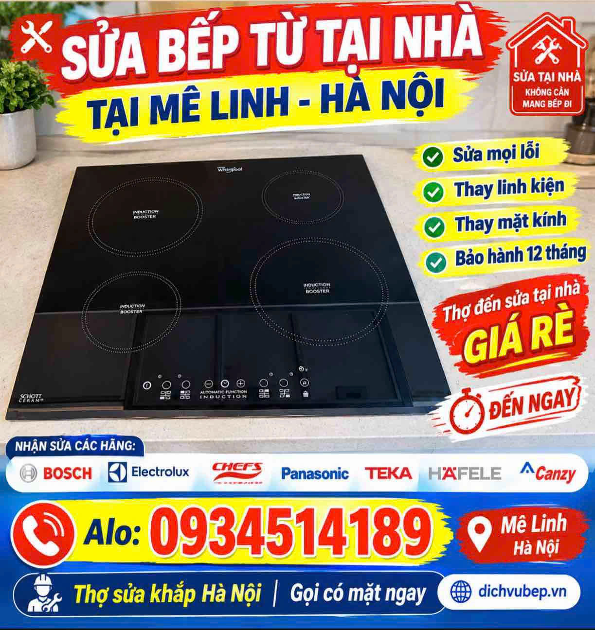 Sửa Bếp Từ Ở Mê Linh Tại Nhà - Thợ Sửa Bếp Từ Mê Linh