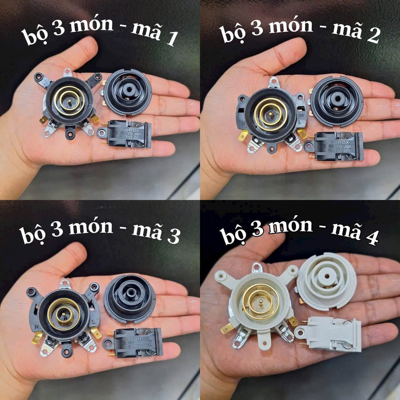 [Đen mã M1] - Bộ 3 món: chân ấm + chân đế + công tắc ấm siêu tốc