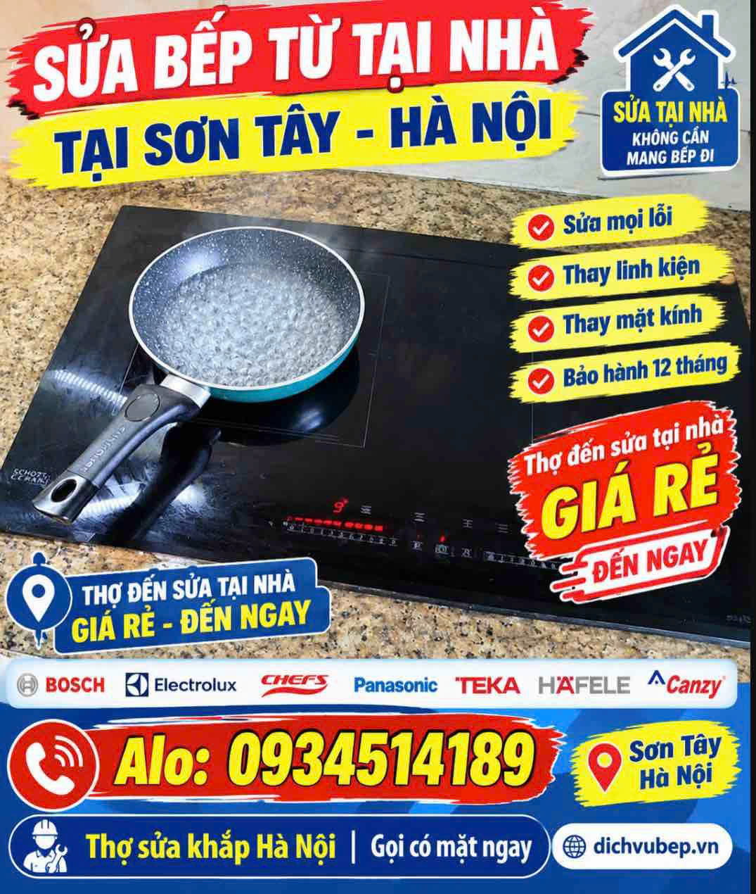 Sửa Bếp Từ Tại Sơn Tây Tại Nhà Giá Rẻ - Thợ Giỏi Hà Nội