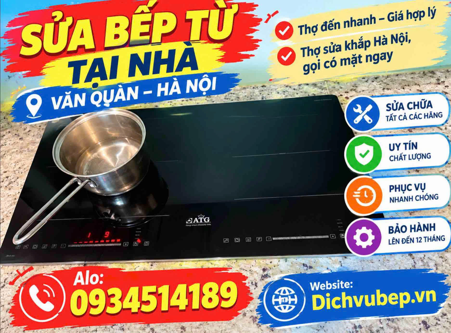 Sửa Bếp Từ Ở Văn Quán – Thợ Đến Ngay, Sửa Tại Nhà