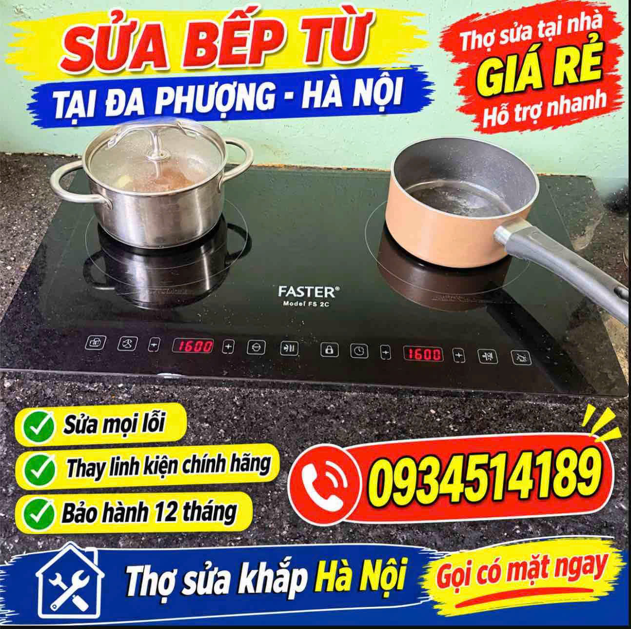 Sửa Bếp Từ Ở Đan Phượng Tại Nhà Giá Rẻ – Thợ Giỏi