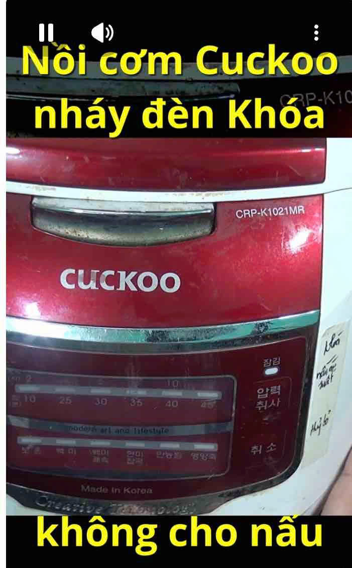 Lẫy nồi cơm điện Cukoo mã CRP - K102MR 1.8L