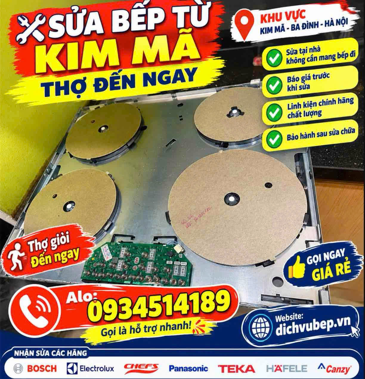 Sửa Bếp Từ Kim Mã Tại Nhà – Thợ Đến Nhanh, Báo Giá Trước